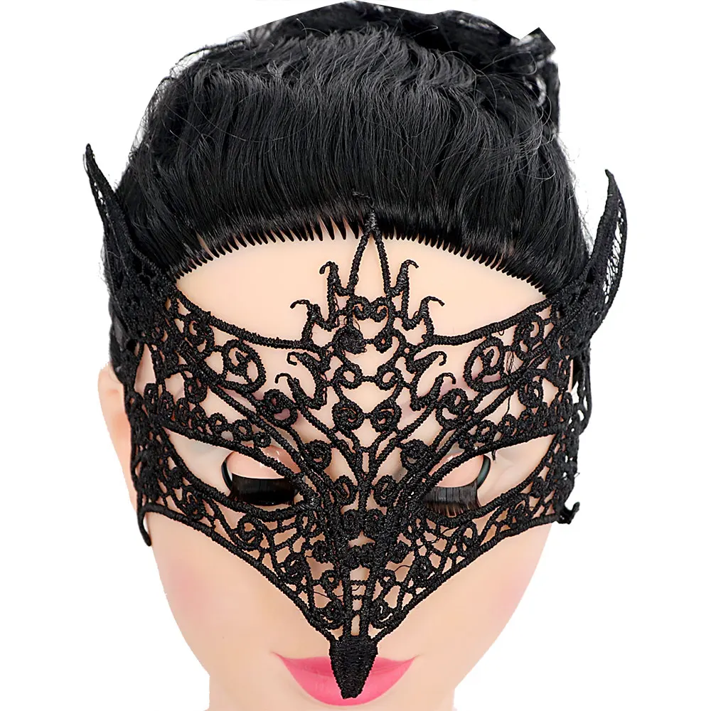 Лиса мода Сексуальная Черная кружевная маска на глаза наборы для бондажа