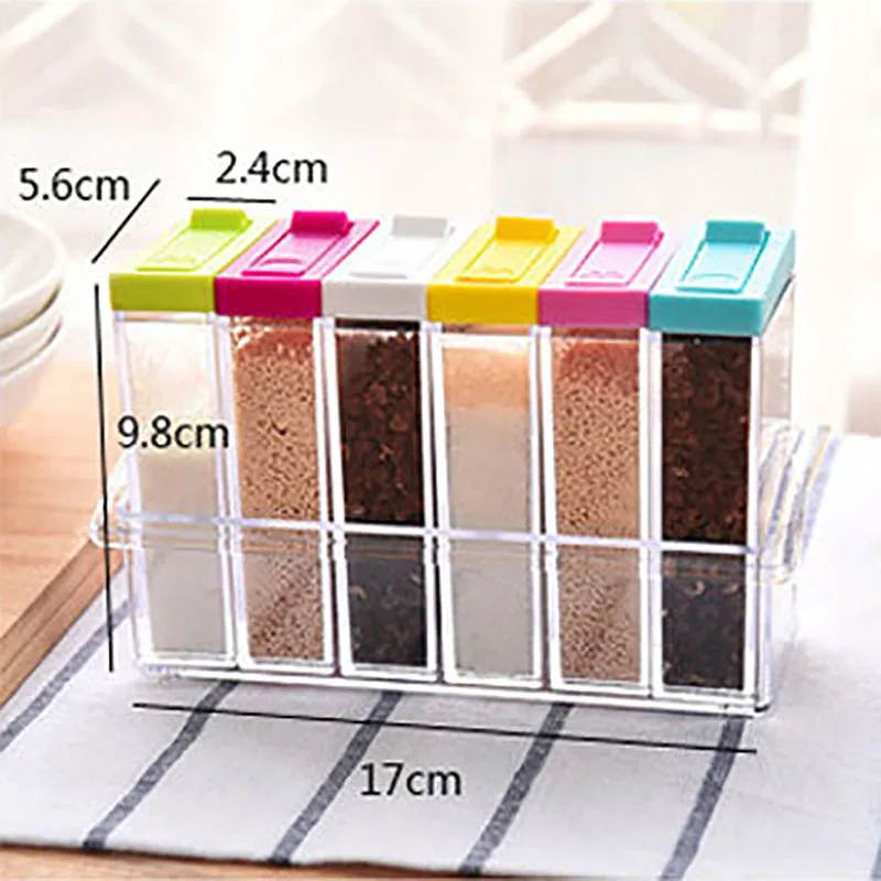 Контейнер для приправ кухонная бутылка хранения специй банки прозрачный