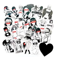 10 30 50pcs popular japanese cartoon black and white sexy rabbit girl sticker trunk waterproof sticker wholesale