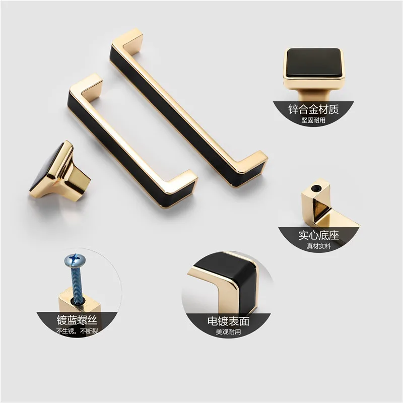 LISM Gold Handle Light Luxury Cupboard Door Drawer Modern Minimalist Cabinet Color Matching New Furniture Handles Pulls | Обустройство