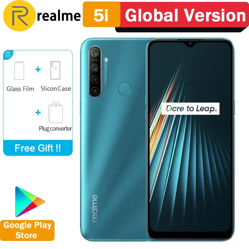 Глобальная версия realme 5i 4 Гб RAM 64 ГБ ROM мобильный телефон Snapdragon 665 AIE 12MP Quad Camera 6 5