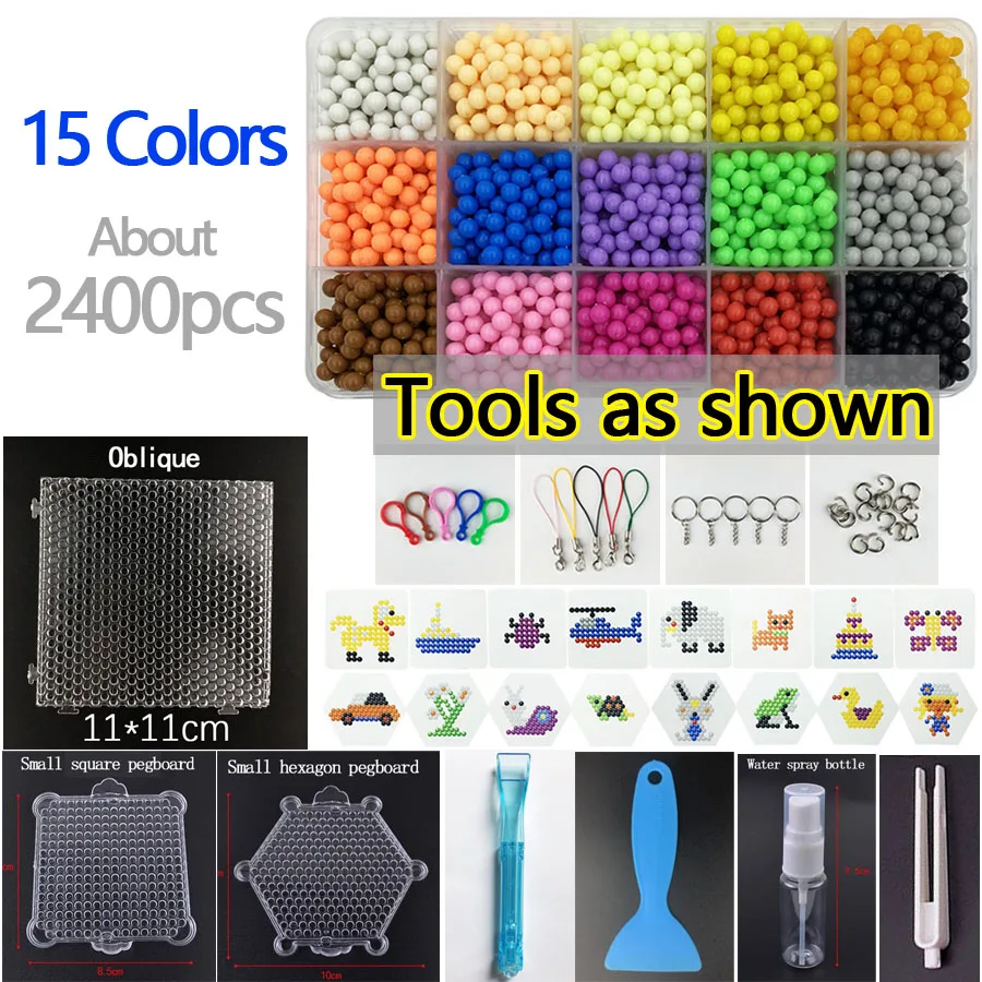Hama Beads пазл Aqua magic наборы бусин DIY набор для распыления воды игры 3D ручной работы