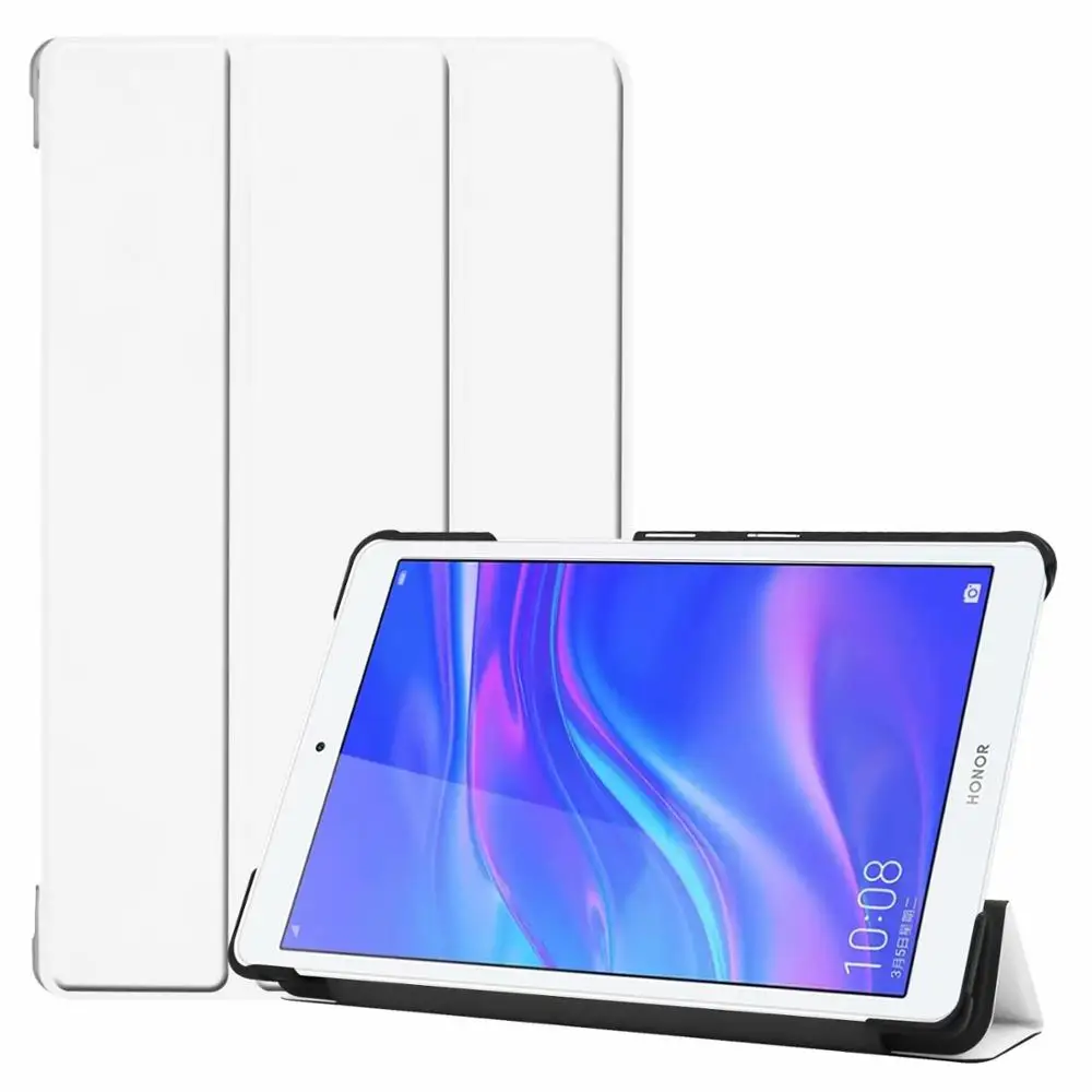bai se Ультратонкий смарт-чехол из полиуретановой кожи для huawei MediaPad M5 Lite 8,0 JDN2-AL00/W09 8," T5 8,0 чехол для планшета+ пленка+ ручка - Color: bai se
