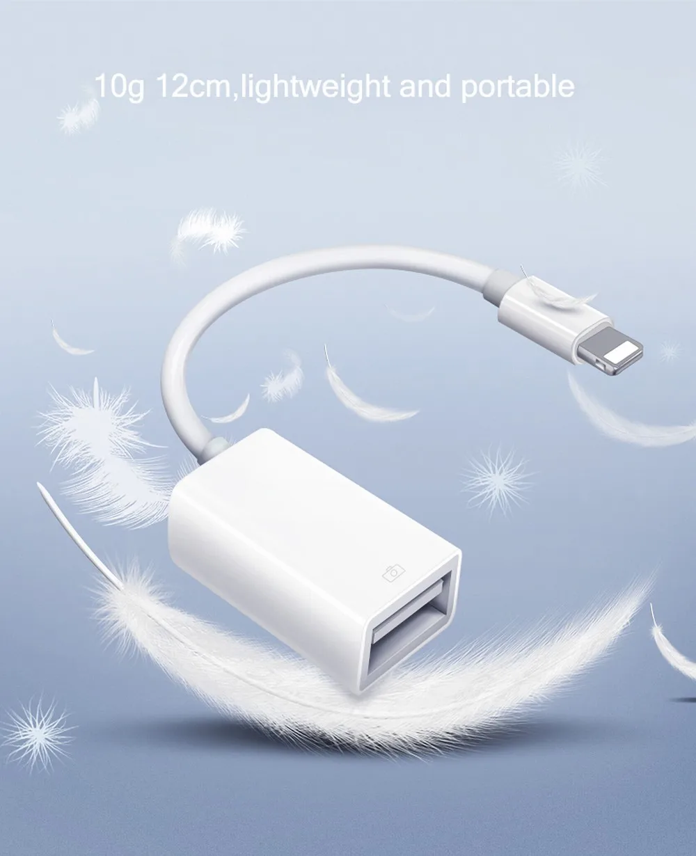 Освещение к USB OTG Дата подключения кабель адаптер U диск клавиатура гарнитура микрофон разъем для iPad Pro iPhone X XR XS Max 8/7