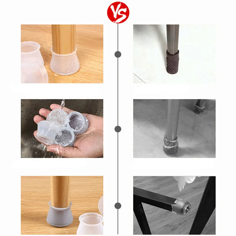 4 шт стол стул для ног точного длительного Чехлы пол силиконовая Кепки Pad мебель