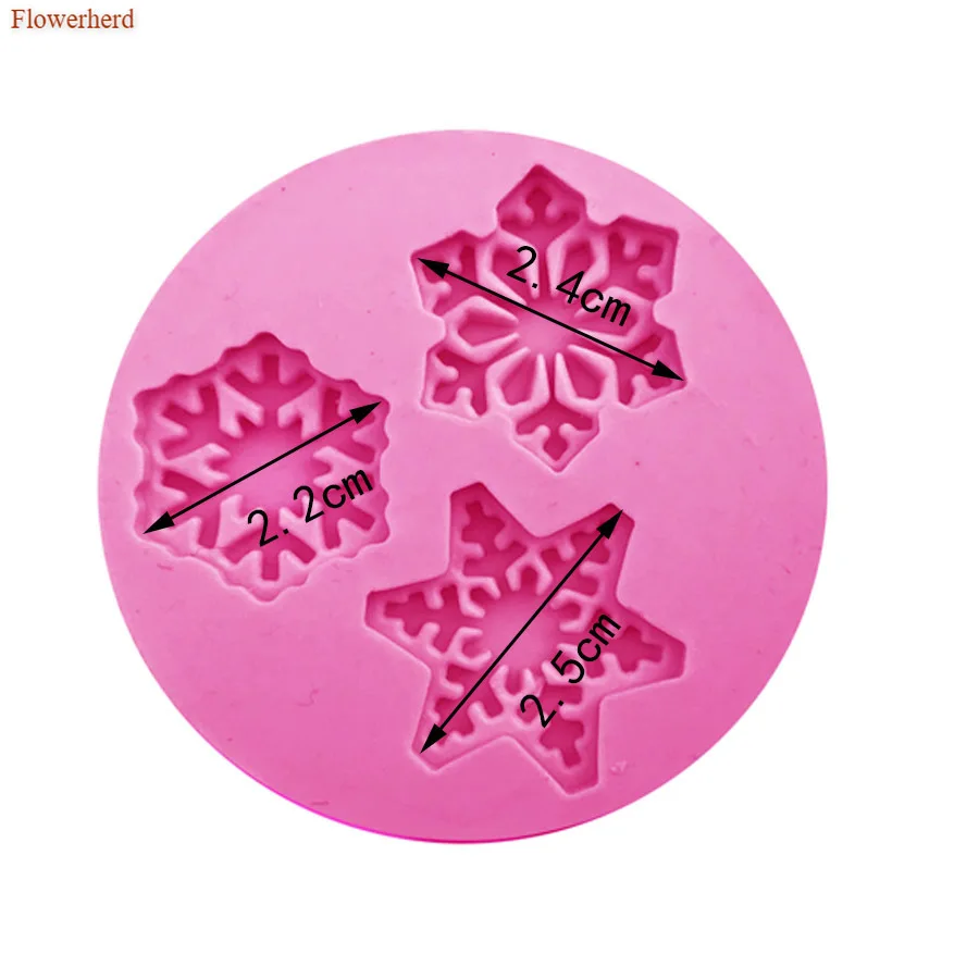 Силиконовая форма для мыла в форме рождественской Снежинки 3D сделай сам шоколада