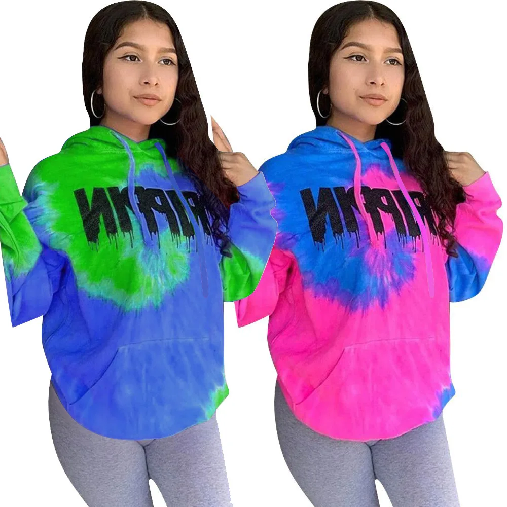 

New casual sweater hooded casual sweater letter printed T-shirt