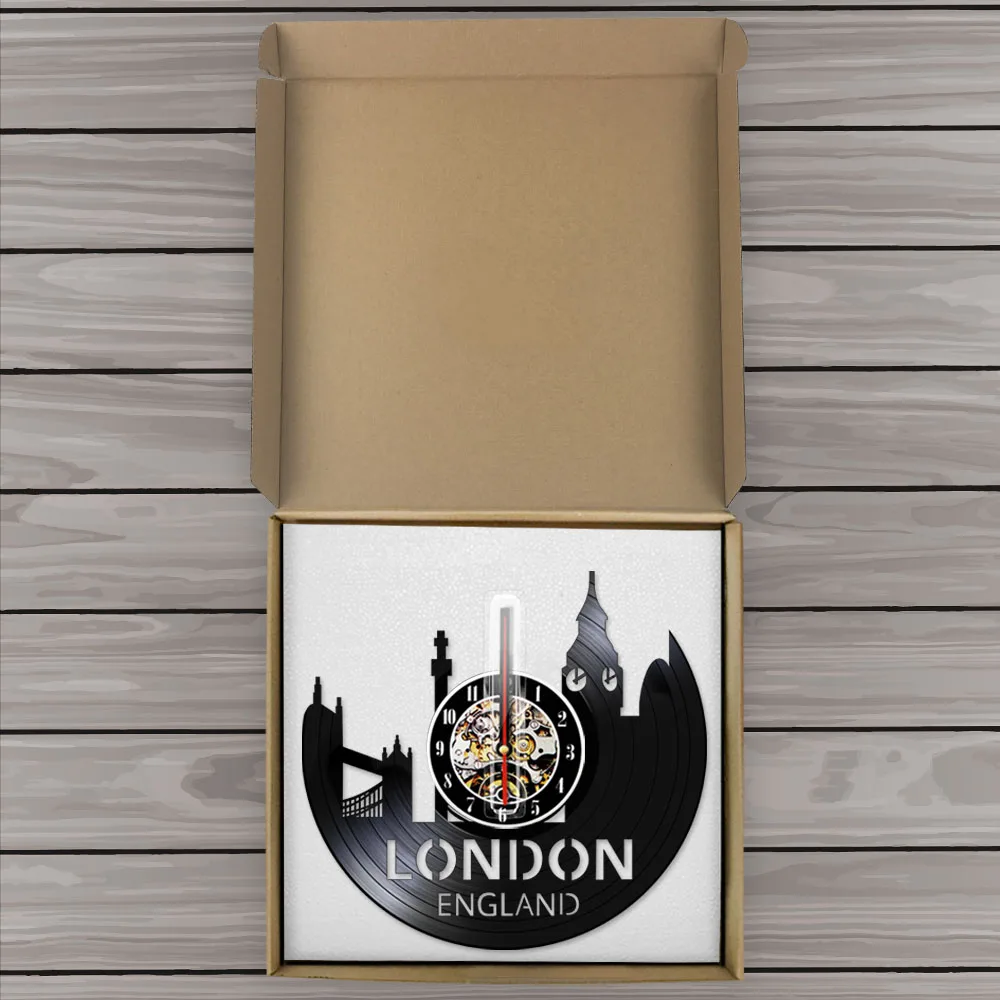 Лондонские часы с виниловой пластиной городской пейзаж башня Лондона домашний