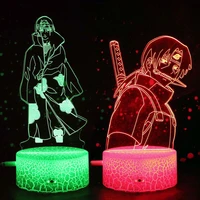 7 colors anime naruto night light toys uchiha itachi sasuke akatsuki 3d mini led colorful table lamp toys for children xmas gift