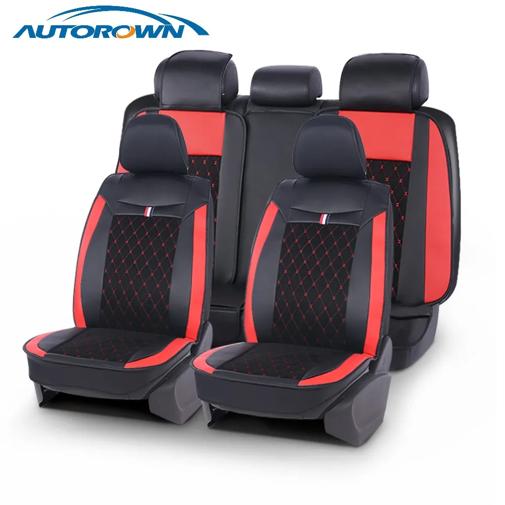 

AUTOROWN Универсальные авточехлы из экокожи с алькантарой для Toyota Mercedes Kia LADA Hyundai Lexus Полный комплект водонепроницаемые кожаные чехлы для сидений Аксессуары в салон автомобиля Высокое качество
