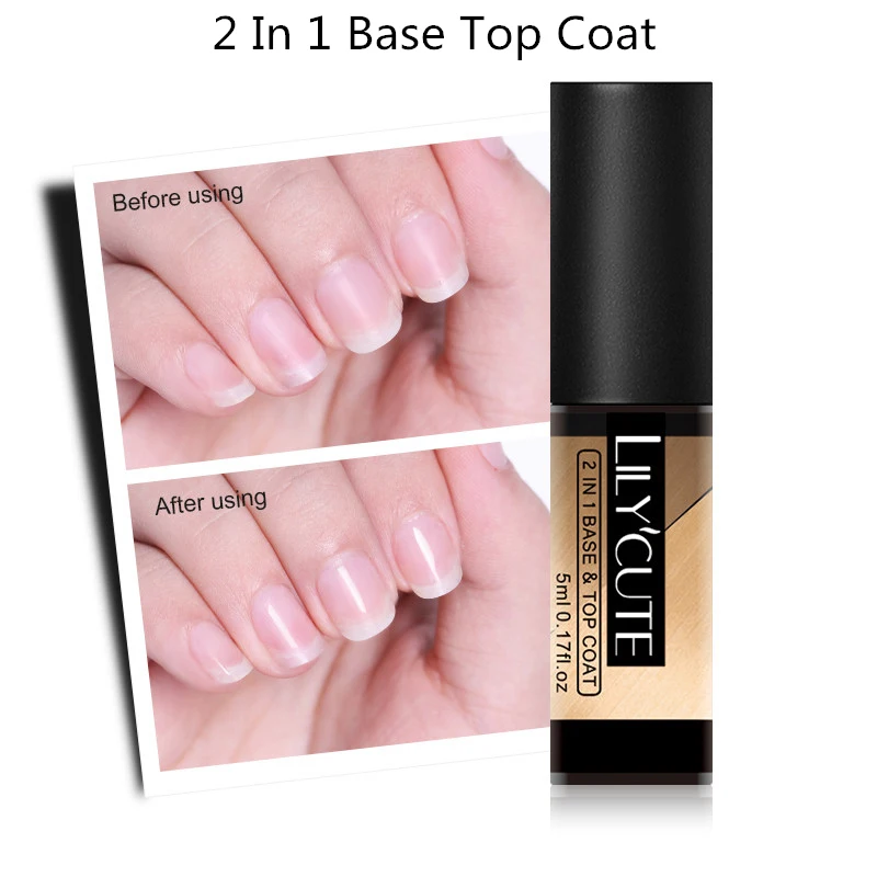 2-in-1 base top coa LILYCUTE 9D Auroras ногтей Гель-лак «кошачий глаз» Гель-лак для использования с магнитом звездное небо замочить от УФ Магнитный Гель-лак для ногтей 5 мл - Цвет: 2-in-1 base top coa