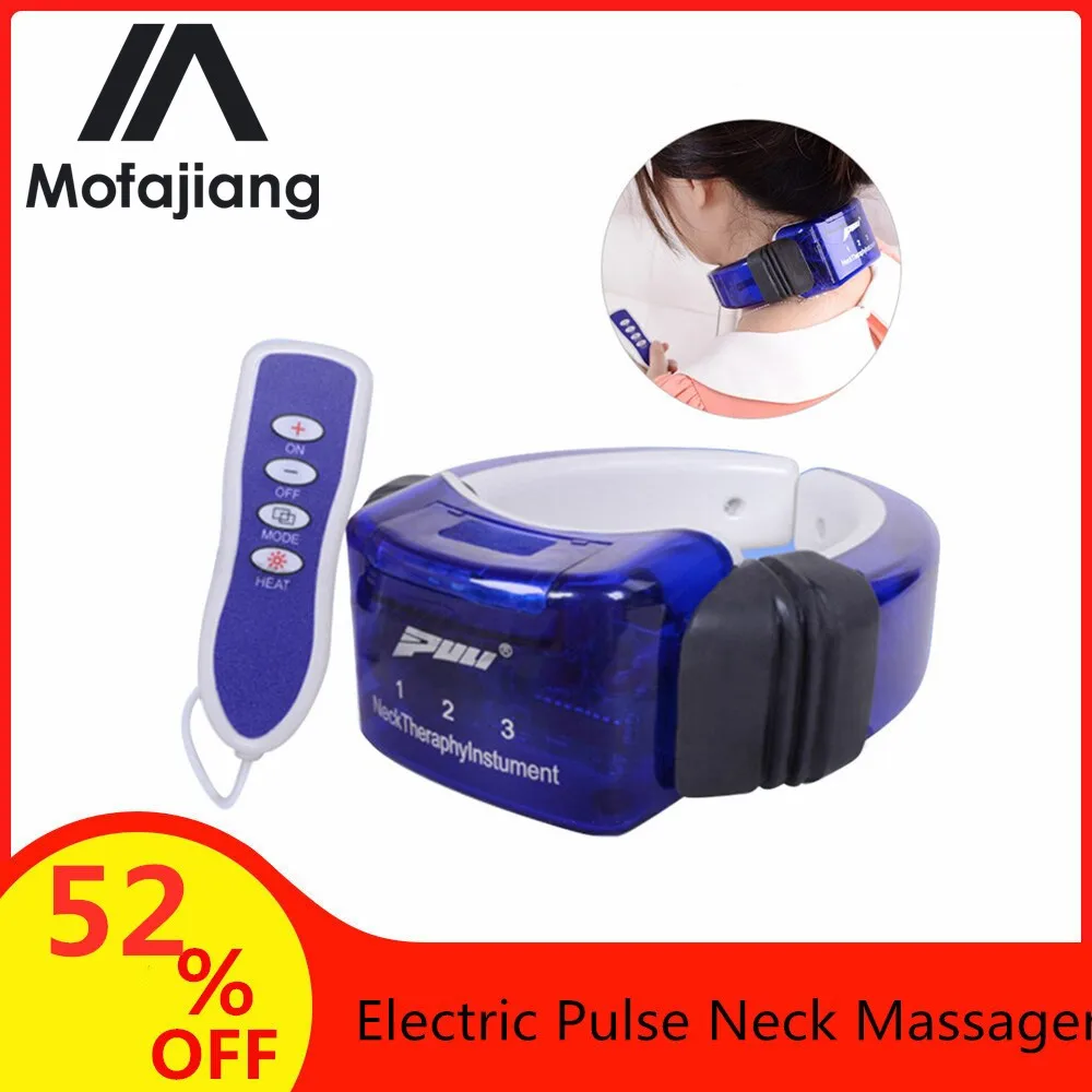 Новейший Электрический импульсный массажер для шеи терапевтический релаксация