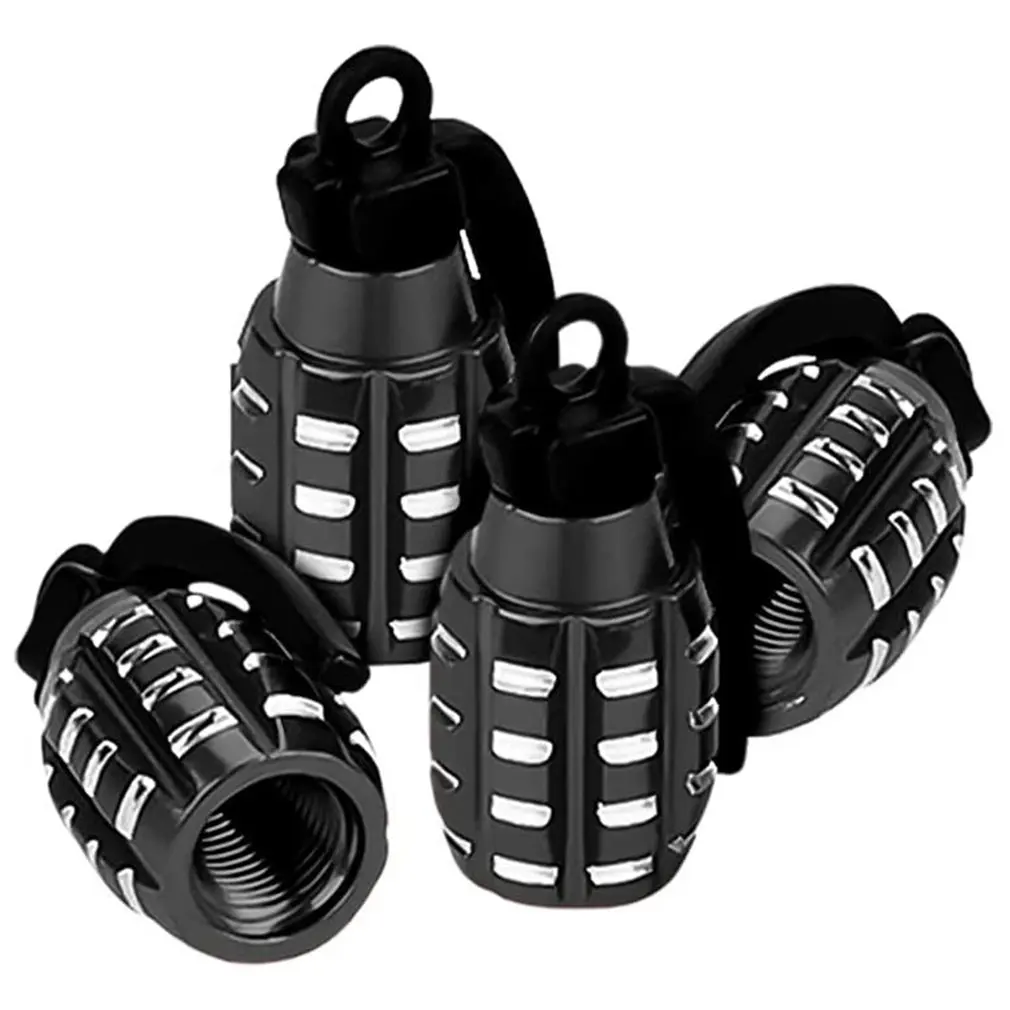 

Tire Gas Hood Exterior Modified Tire Valve Mouth Stylish Beautiful Grenade Aluminum Alloy Tape Wheel Tire Gas Door Tissue