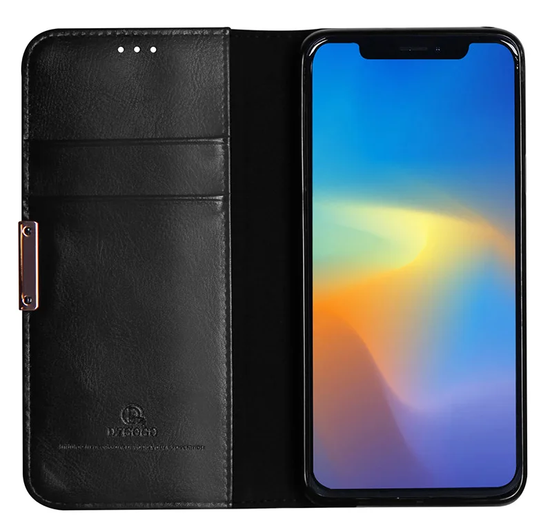 DZGOGO настоящая натуральная коровья кожа чехол для iPhone 11 Pro Max Кошелёк на магните Чехол-книжка