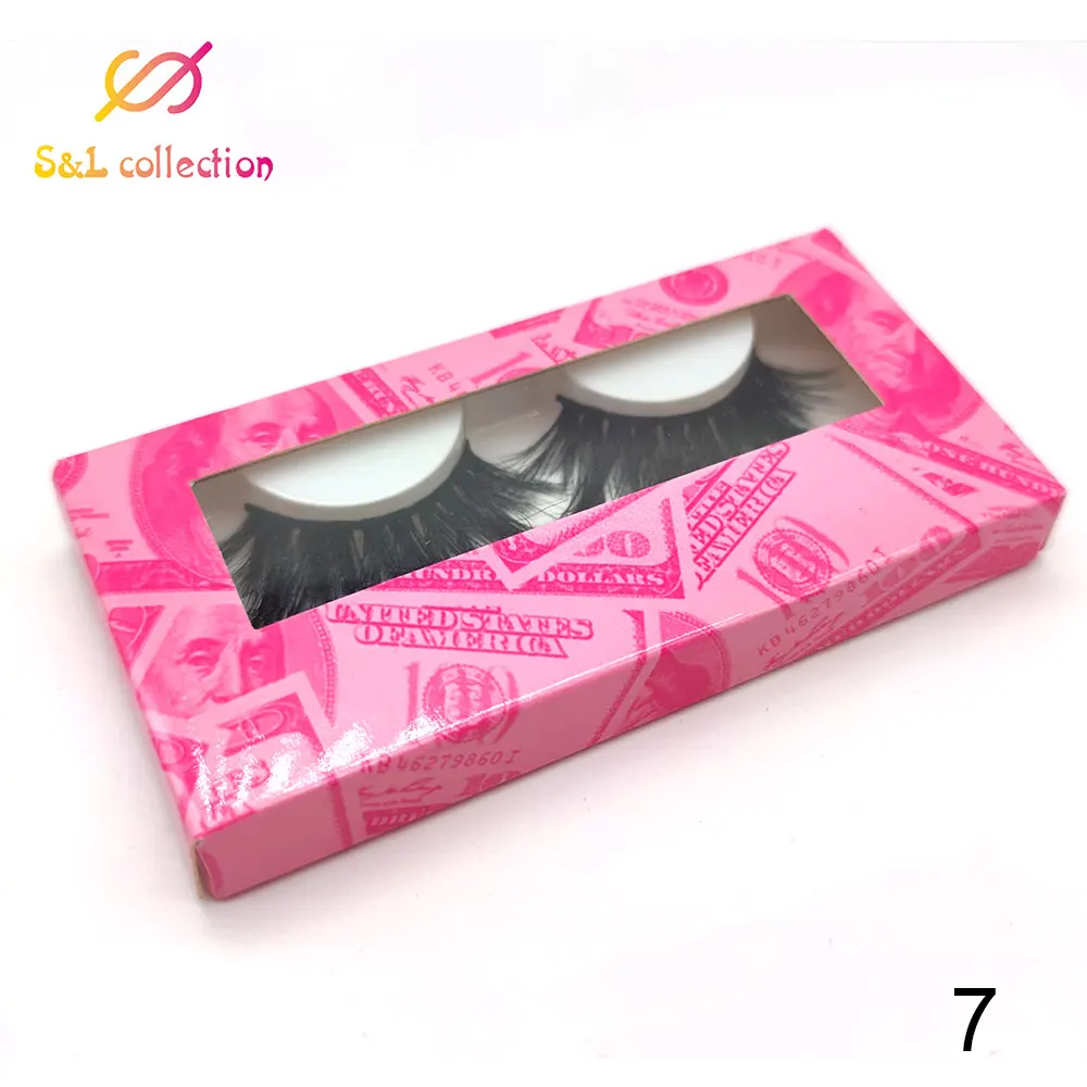 wholesale 50pcs paper false eyelash packaging box lash boxes custom logo faux cils 25mm mink eyelashes dollor case | Красота и
