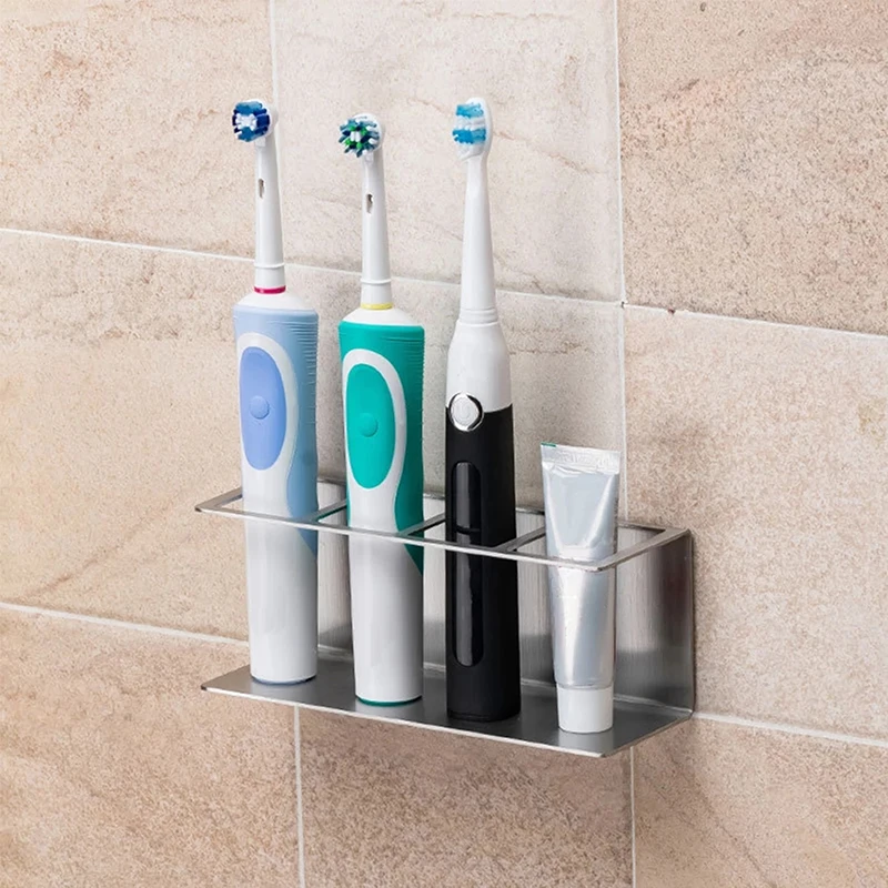

Creative Toothbrush Toothpaste Holder Stand Storage Rack Wall Mount Bracket Space Saving Toothbrush Holders Bathroom Accessories
