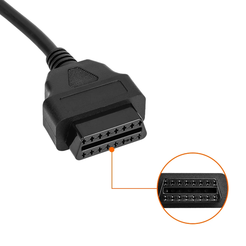 KWOKKER OBD2 кабель гнездовой 3-контактный адаптер тестирование двигателя 3-отверстие