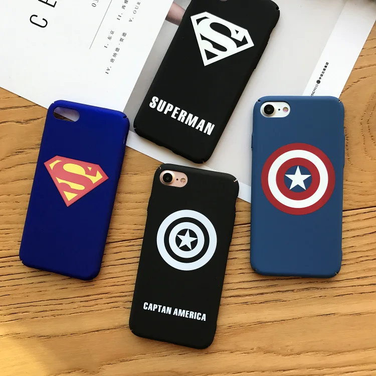 Чехол супергероя Marvel Мстители Капитан Америка щит для iPhone 6 6 Puls 6S Puls 7 8 Plus жесткий чехол из поликарбоната Железный человек комикс capinhas