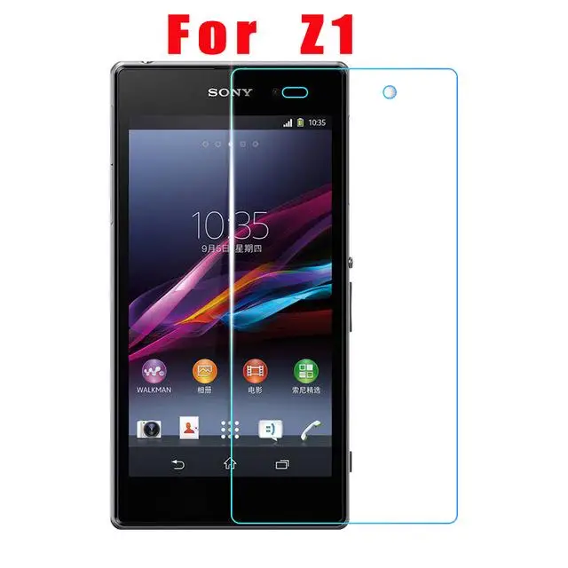 2 шт./лот с уровнем твердости 9H 0,3 мм 2.5D закаленное Стекло для Sony Xperia Z3 Compact Z1 Z2 Z4 Z5 премиум-класса с защитой от взрыва Экран протектор - Цвет: sony Z1