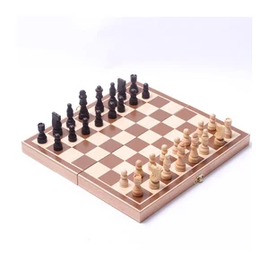 Деревянная Международная складная доска, набор шахматных фигур, в стиле стаунтона, коллекция шахматных фигур, портативная игра