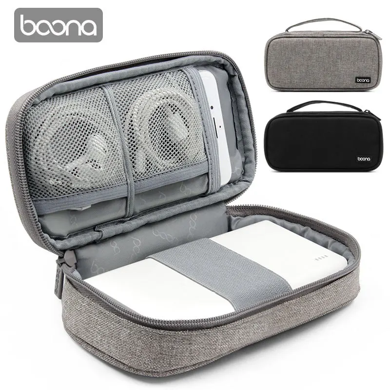 

BOONA Portable Travel Case for 20000 mAh Power Bank, Protective Carrying Bag for External Battery Cable Charge Power Bank Pack