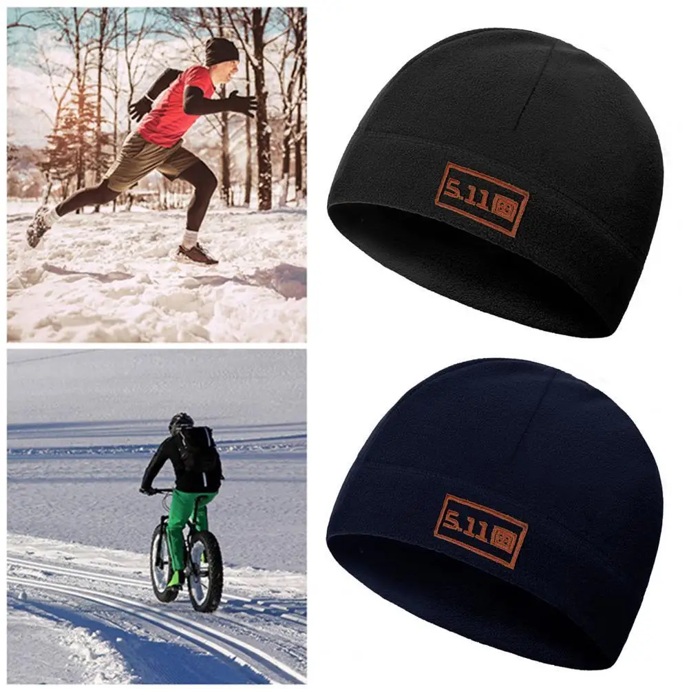 

Fleece Hat Stretchy Dome Hat Lightweight Non-Fading Fashion Thickened Cap Windproof Warm Hood Hat