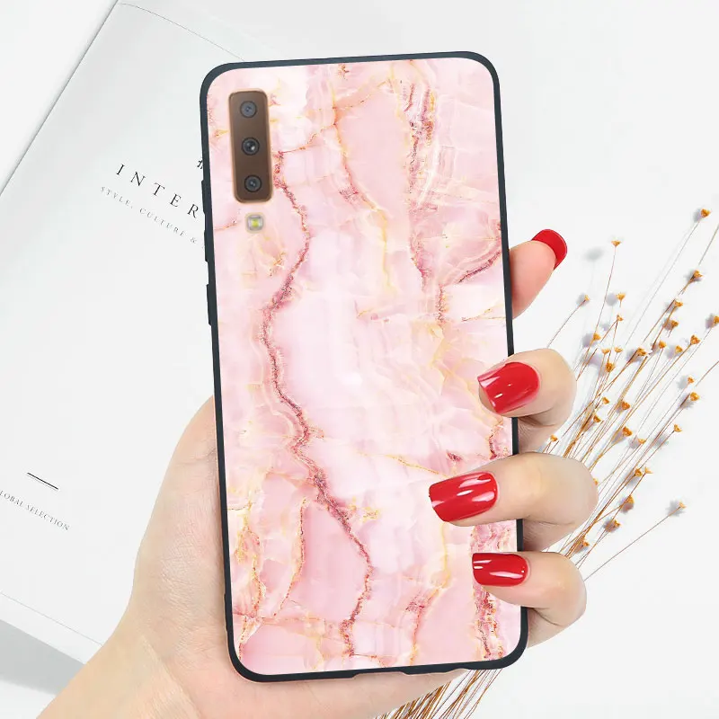 Мягкий ТПУ чехол для samsung A7 чехол силиконовый глянцевый яркий чехол для samsung Galaxy A5 A6 A8 Plus чехол - Цвет: OO25