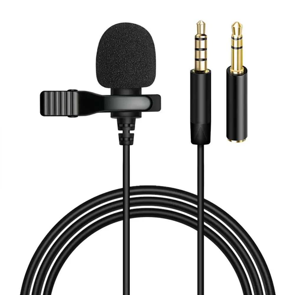 

Wired Professional Lapel Lavalier 3.5mm USB-C Mic Live Streaming Audio Video Recording For IPhone Xiaomi Android YouTube Vlog