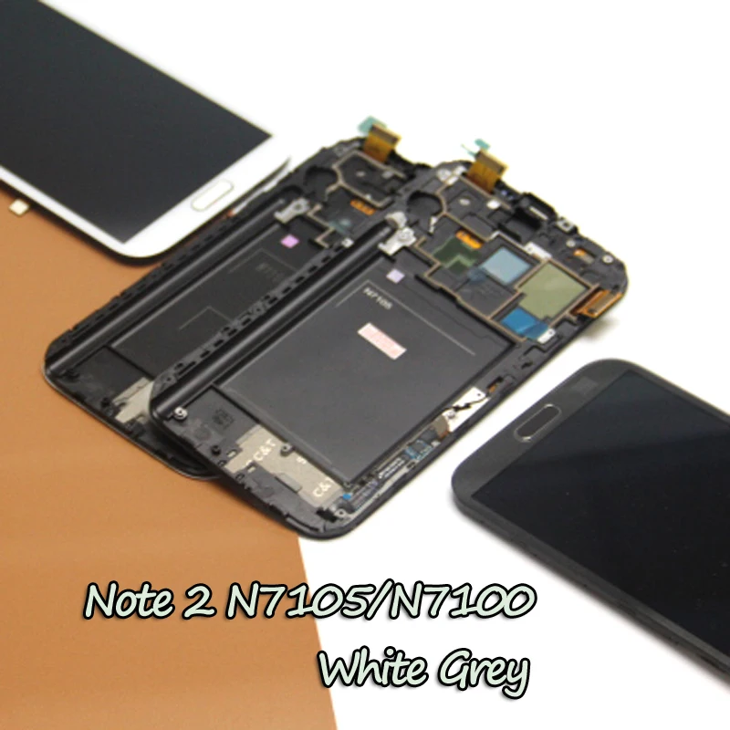 Новинка для Samsung Galaxy Note 2 Note2 II N7100 жк дисплей дигитайзер сенсорный экран с рамкой