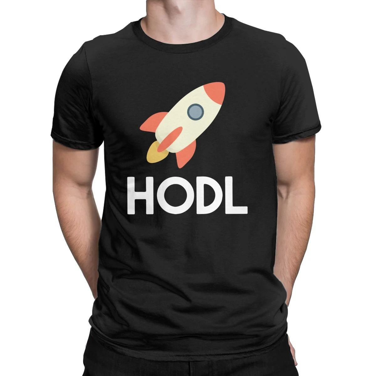 

Funny Cryptocurrency Hodl To The Moon Men T Shirts Awesome Tees Short Sleeve Round Neck T-Shirts 100% Cotton Summer Clothing
