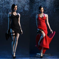 16 female figure dress black slim sling costume ada wong sexy set for 12 inch action figure body