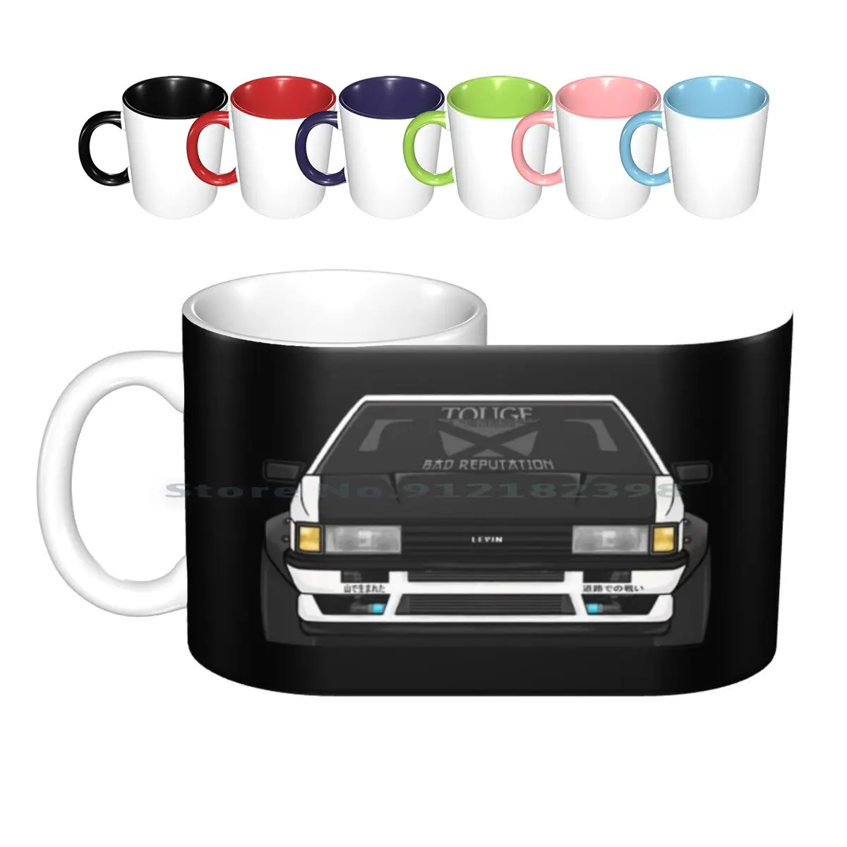 

Керамические кружки Touge Levin, кофейные чашки, кружка для молока и чая, плохая репутация, автомобиль Slap Jdm с изображением дрифта, hellafпышной