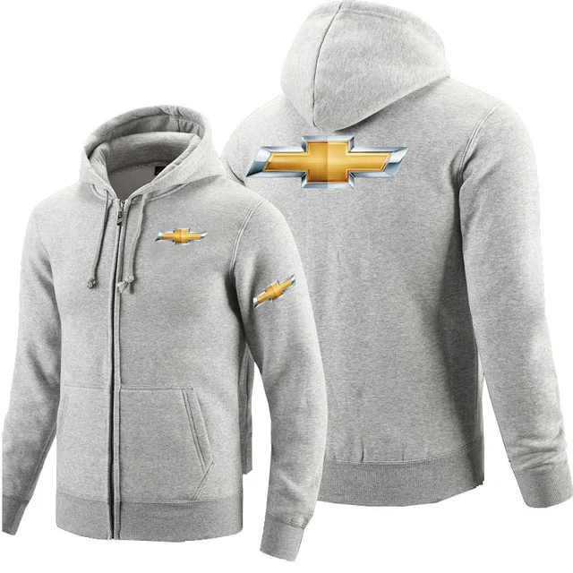 

2020 NEW Chevrolet logo zipper Sweatshirt Men Zipper Hoodies Autumn Hoodie Winter Long Fashion Casual Clothes