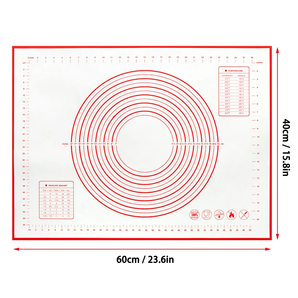 

Silicone Baking Mat Pizza Dough Maker Pastry Kitchen Gadgets Cooking Tools Utensils Bakeware Kneading Kitchenware Accessories