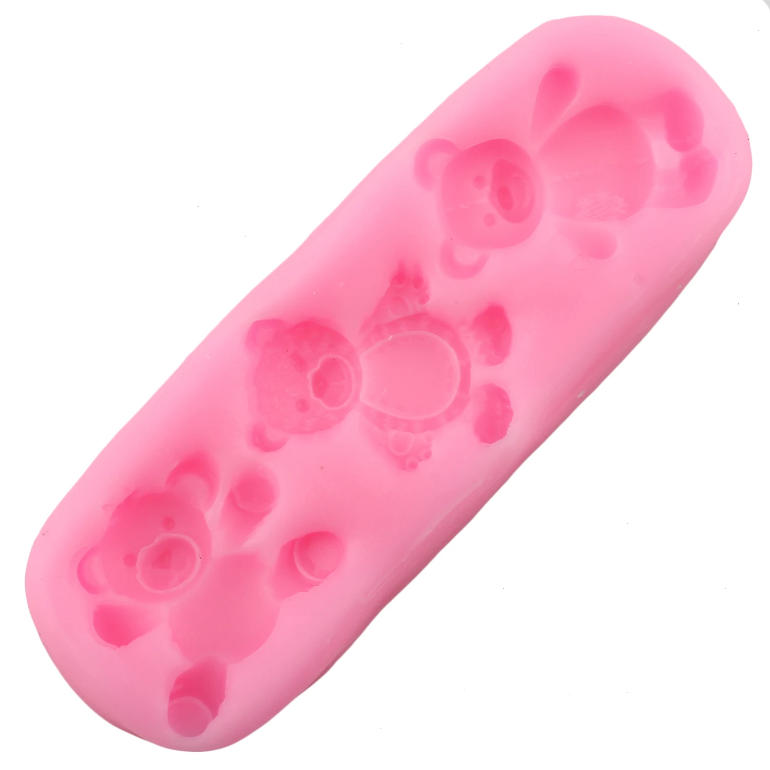 3D милый медведь силиконовые формы DIY Детская вечевечерние НКА искусственные