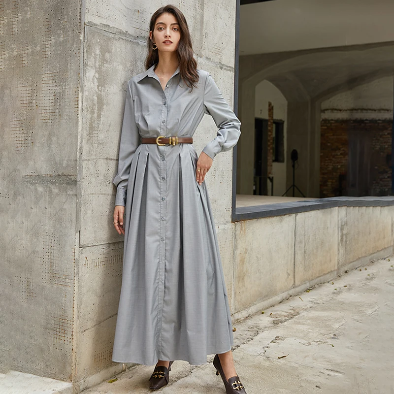 Женское платье с рюшами TWOTWINSTYLE белое повседневное Макси Платье отворотом