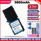 Аккумулятор LOSONCOER для ноутбука Dell XPS18, XPS 18, 5800, 1810, 63FK6, D10H3, 063FK6, 1820 мА  ч