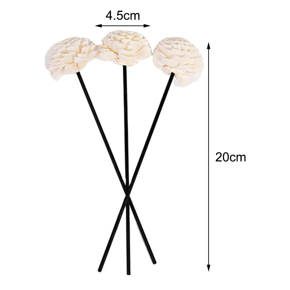 

3pcs Daisy Flower Rattan Reeds Fragrance Diffuser Non-fire Replacement Refill Sticks Home Room Aromatic Incense