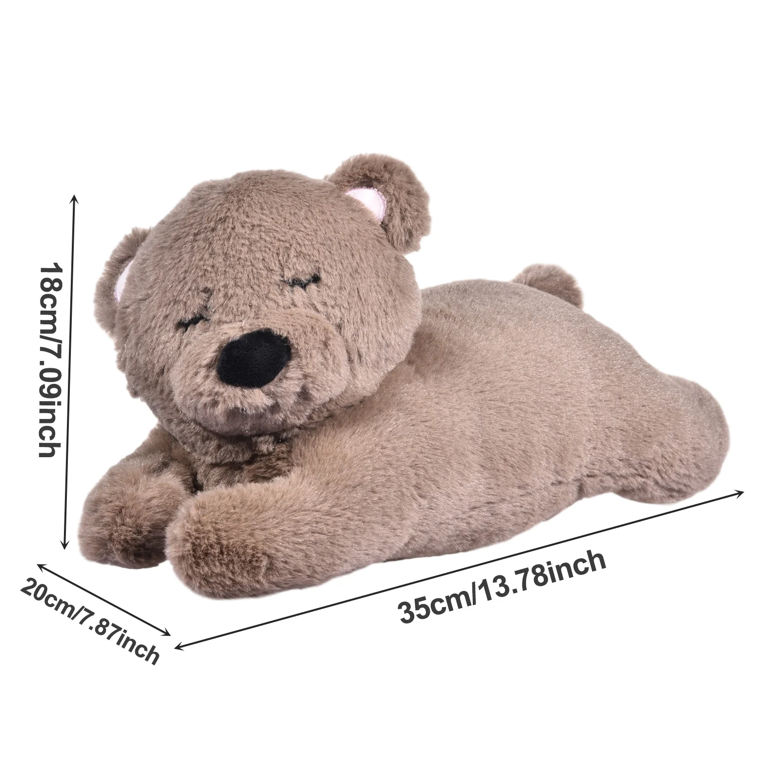 

Dog Plush Toy Pet Heating Heartbeat Soothing Doll Puppy Comfortable Behavioral Training Play Aid Tool Anxiety Relief