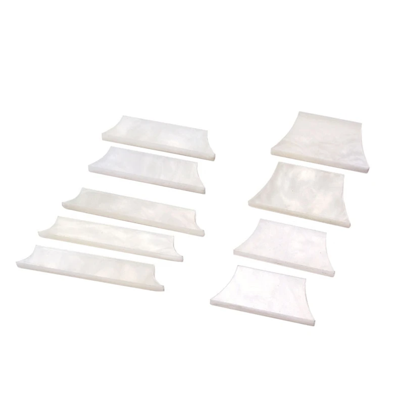 

Материал инкрустации гитары, 9 шт. белый жемчуг для гитары, пустой лист для накладки гитары, материал инкрустации для рукоделия, цвет белый