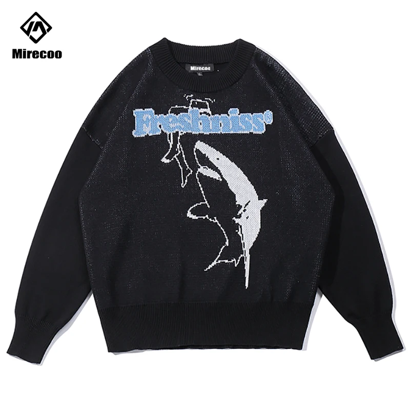 

Мужской хлопковый свитер с круглым вырезом, в стиле хип-хоп