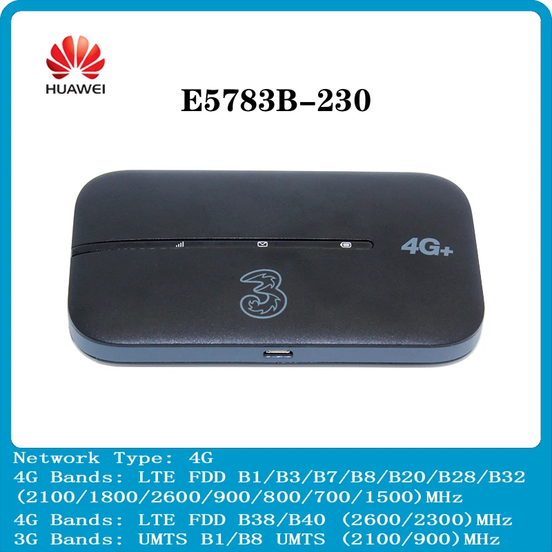 Huawei E5783 E5783B-230 Travel WiFi Hotspot Superfast 4G 300Mbps Black Wireless Router PK E5573