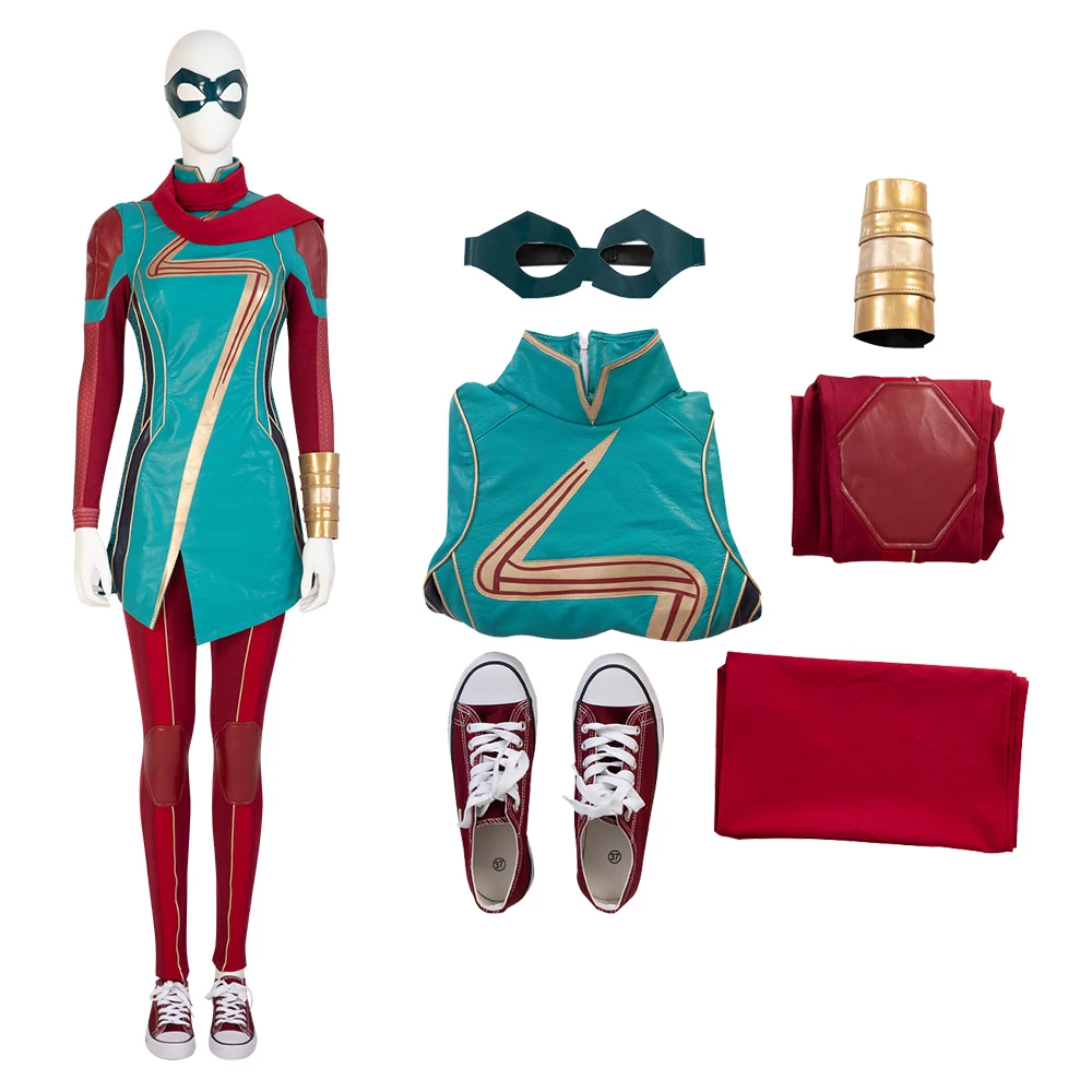 

Одежда для ролевых игр Ms.M Kamala Khan, костюм супергероя для косплея на Хэллоуин, одежда для карнавала и вечеринки