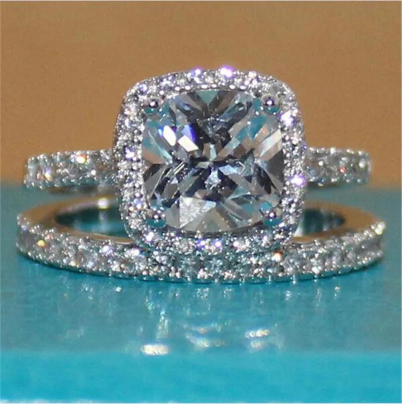 Женское кольцо с имитацией бриллианта Винтажное из стерлингового серебра 925