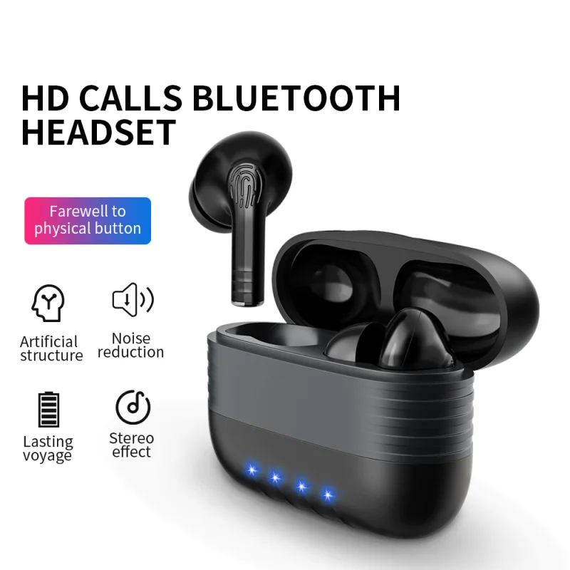 

Bluetooth-наушники TWS с шумоподавлением и зарядным футляром