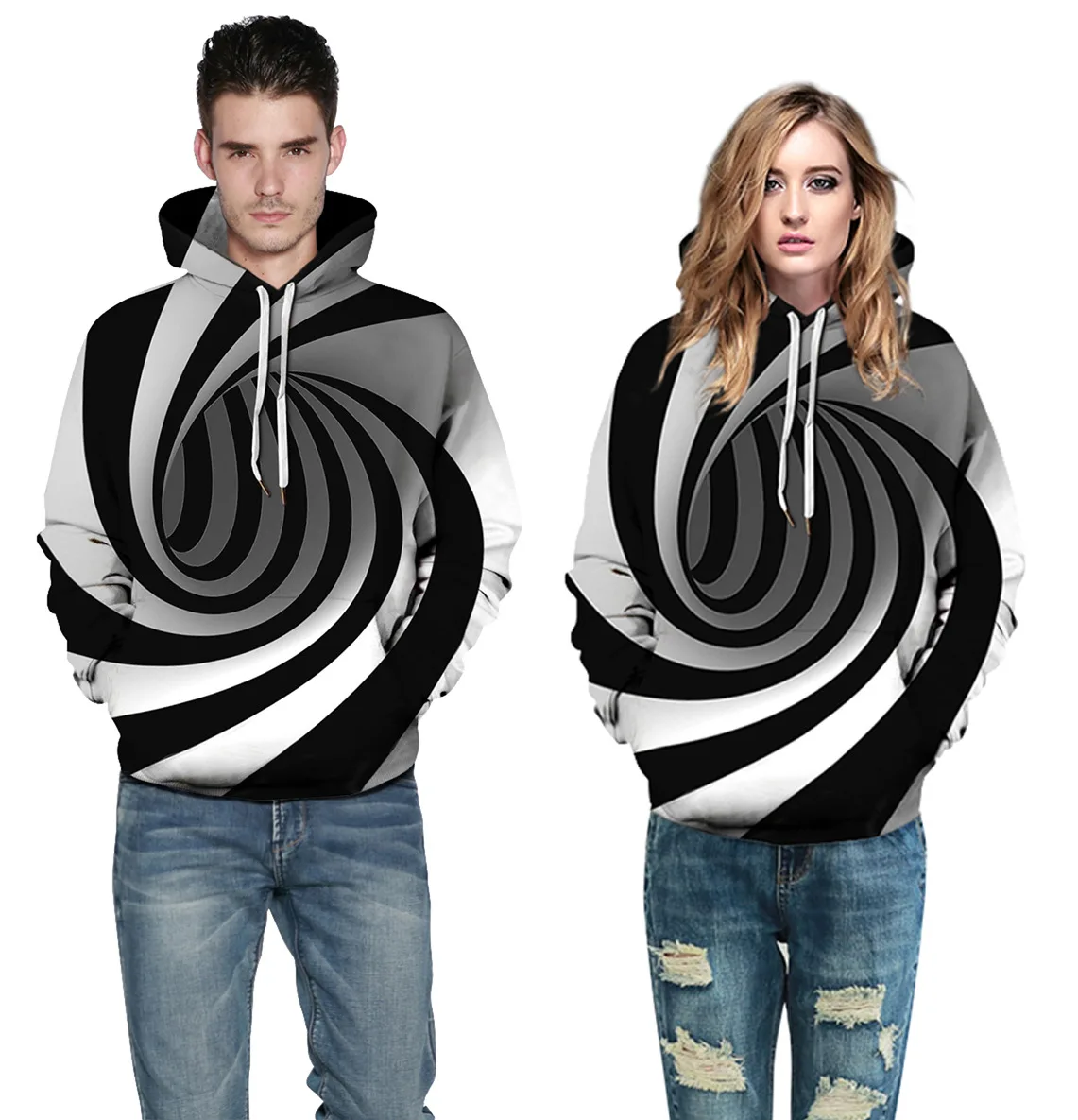 

Женская толстовка с капюшоном, модный Женский свитшот с длинными рукавами 3D на осень/зиму, свободная облегающая парная куртка, одежда