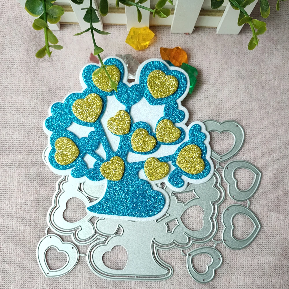

New Heart-shaped Christmas tree metal cutting die scrapbook for photo album paper diy gift card decoration embossed Die Mould