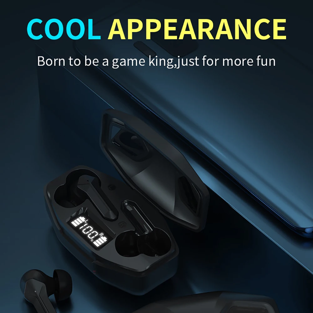 

T68 Gaming Earbuds Low Latency Wireless Bluetooth Earphone Waterproof in-Ear Gaming Earbuds for Xiaomi for iPhone