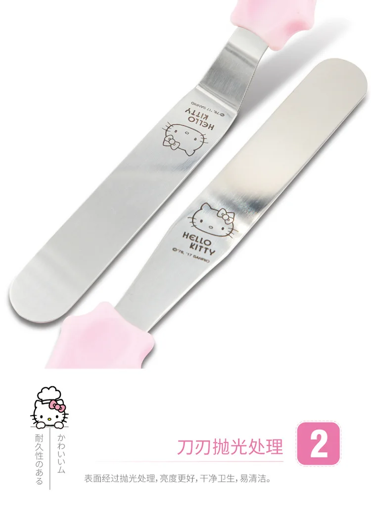 2 шт./компл. CHEFMADE рисунок «Hello Kitty» Кухня Еда Класс Нержавеющая сталь соблазнительный крем масло для лопатка для торта Формы для выпечки украшения шпатель инструмент