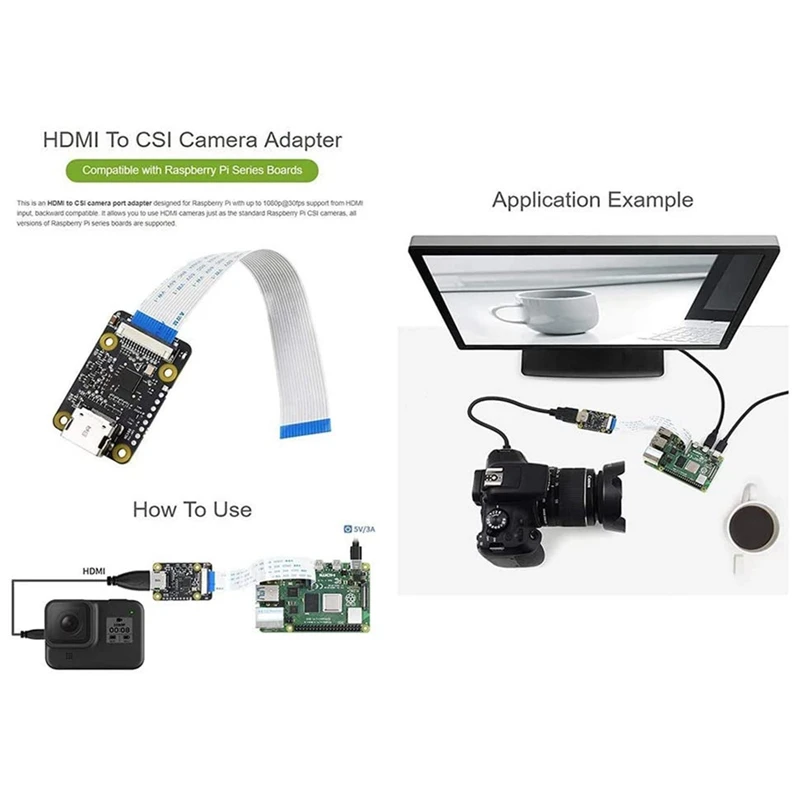 HDMI-совместимая плата адаптера с CSI для Raspberry Pi серии 1080P от AliExpress RU&CIS NEW